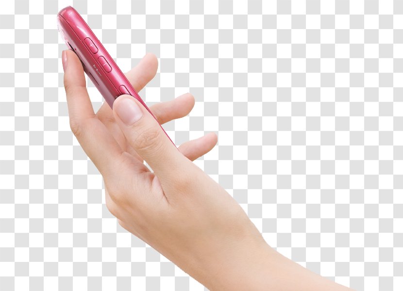らくらくスマートフォン4 Fujitsu Hand Model らくらくスマートフォン3 Nail - Finger Transparent PNG