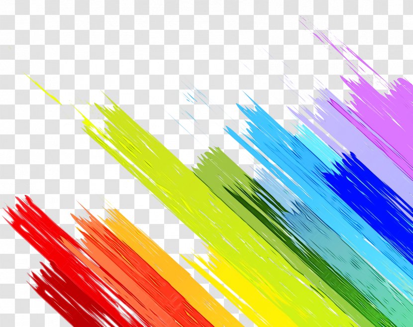 Colorfulness Line Graphic Design - Watercolor - Wet Ink Transparent PNG