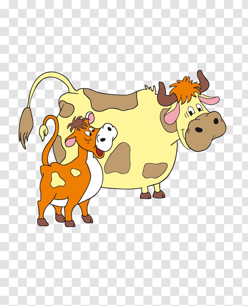 Taurine Cattle Animated Film Domestic Animal Yandex Search Clip Art - Orange - Cow Cartoon Transparent PNG