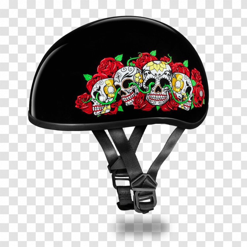Motorcycle Helmets Cap Harley-Davidson - Bicycle Helmet - Sugar Skulls Transparent PNG