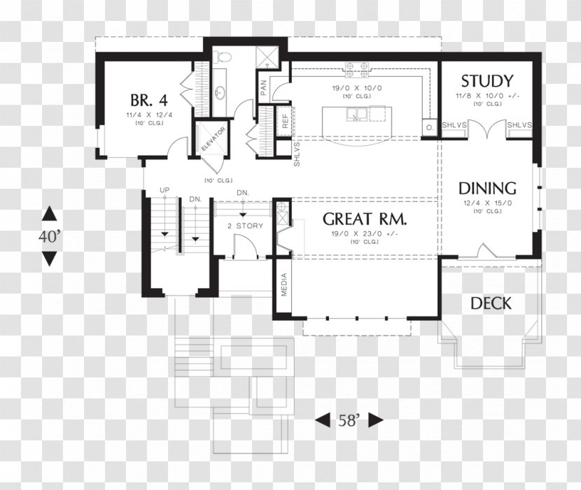 Floor Plan Furniture White - House Roof Top View Transparent PNG