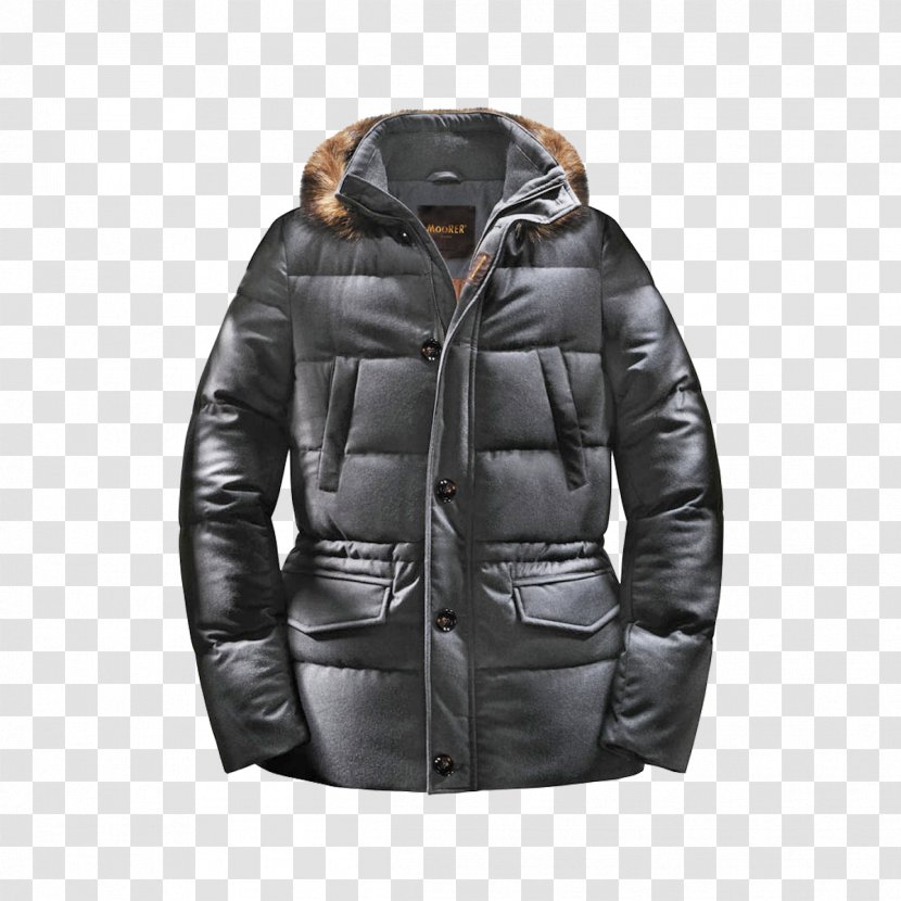 Leather Jacket Coat Hood Fur - Collar Transparent PNG