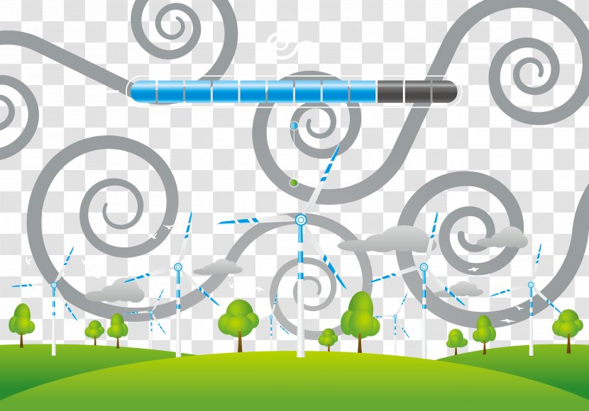 Wind Power Clip Art - Organism - Eco Turn Windmill Transparent PNG