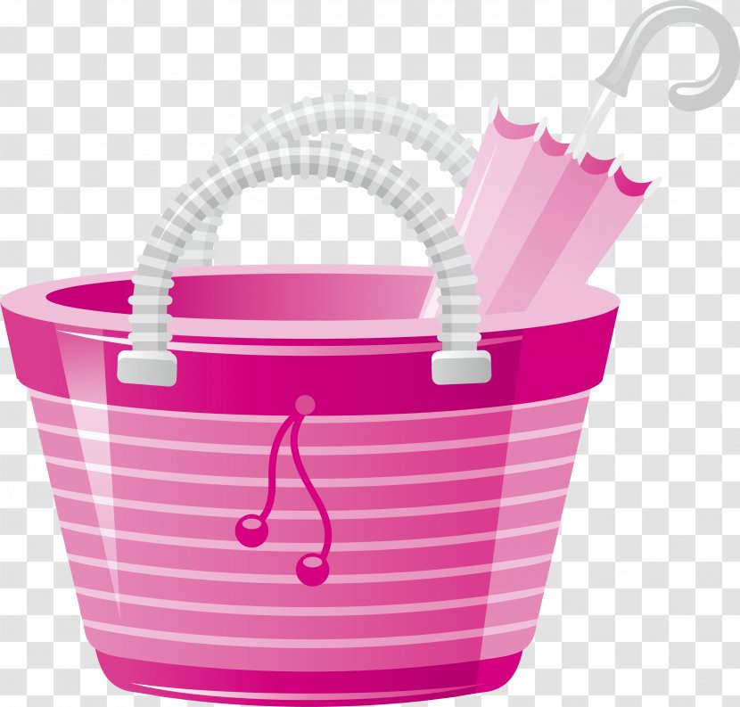 Purple Simple Seaside Basket Umbrella - Pink - Google Images Transparent PNG
