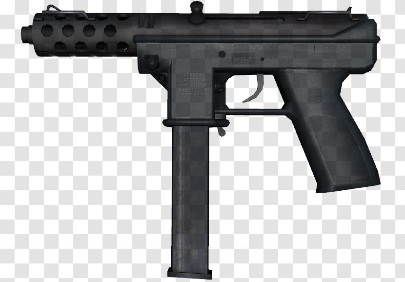 Counter-Strike: Global Offensive TEC-9 Submachine Gun Firearm - Silhouette - Machine Transparent PNG