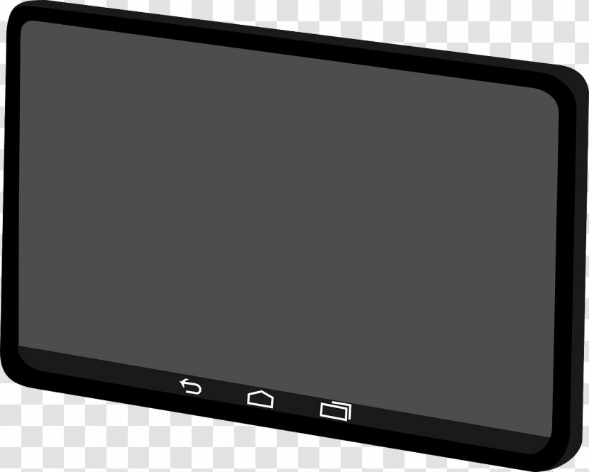 IPad Android Touchscreen Clip Art - Screen - Black Plate Transparent PNG