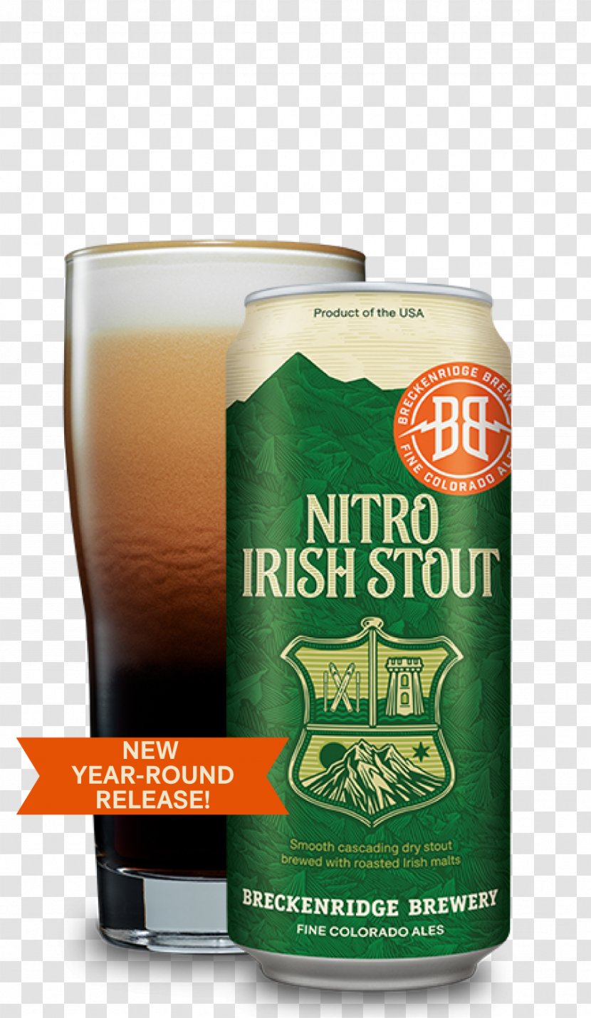 Lager Irish Stout Breckenridge Beer - Pint Us Transparent PNG