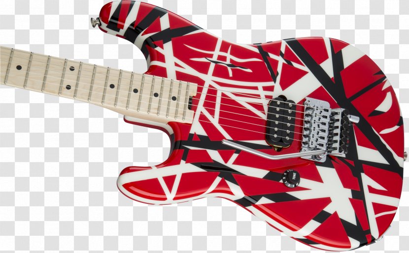 EVH Wolfgang Standard Electric Guitar Striped Series Fingerboard - Red Transparent PNG