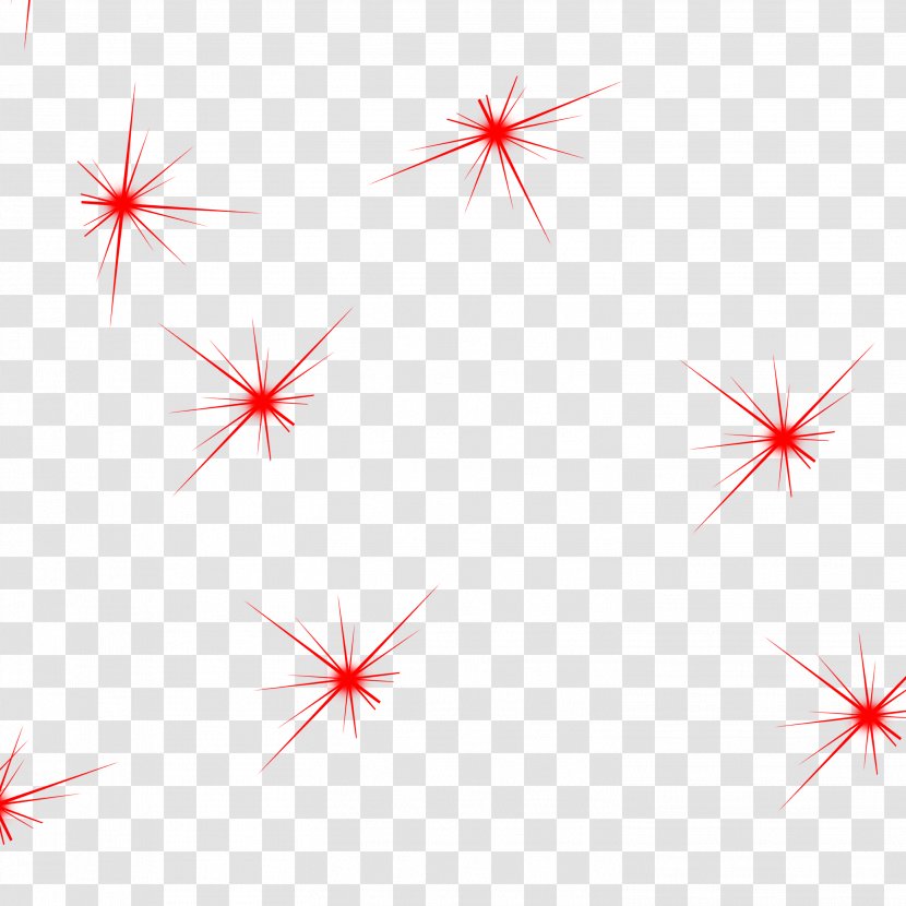 Line Point Angle Red Pattern - Tree - Star Transparent PNG