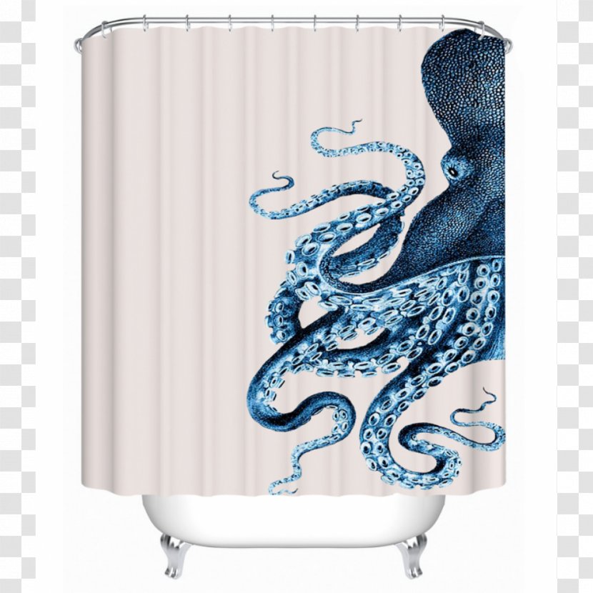 Octopus Work Of Art Printmaking Art.com - Blue - Waterproof Fabric Transparent PNG