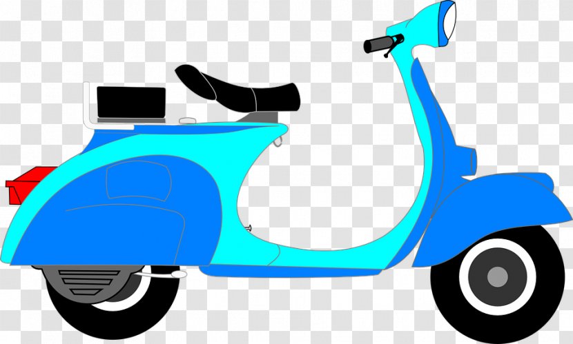 Scooter Vespa Moped Motorcycle Clip Art - Pixabay Transparent PNG