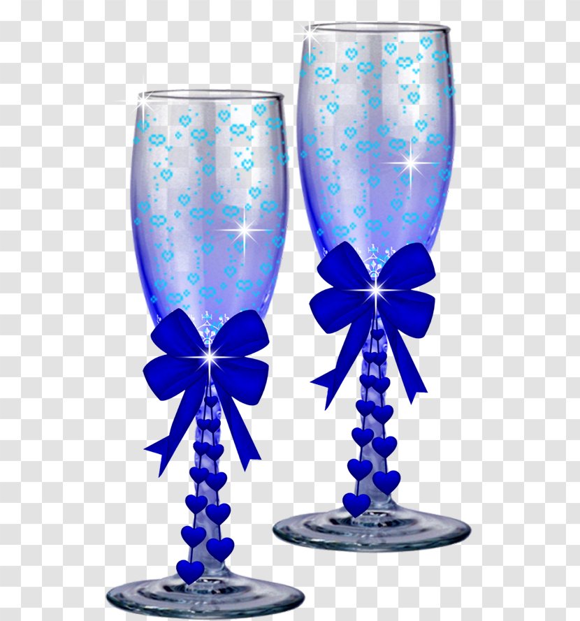 Wine Glass Champagne Martini Cobalt Blue - Drinkware Transparent PNG