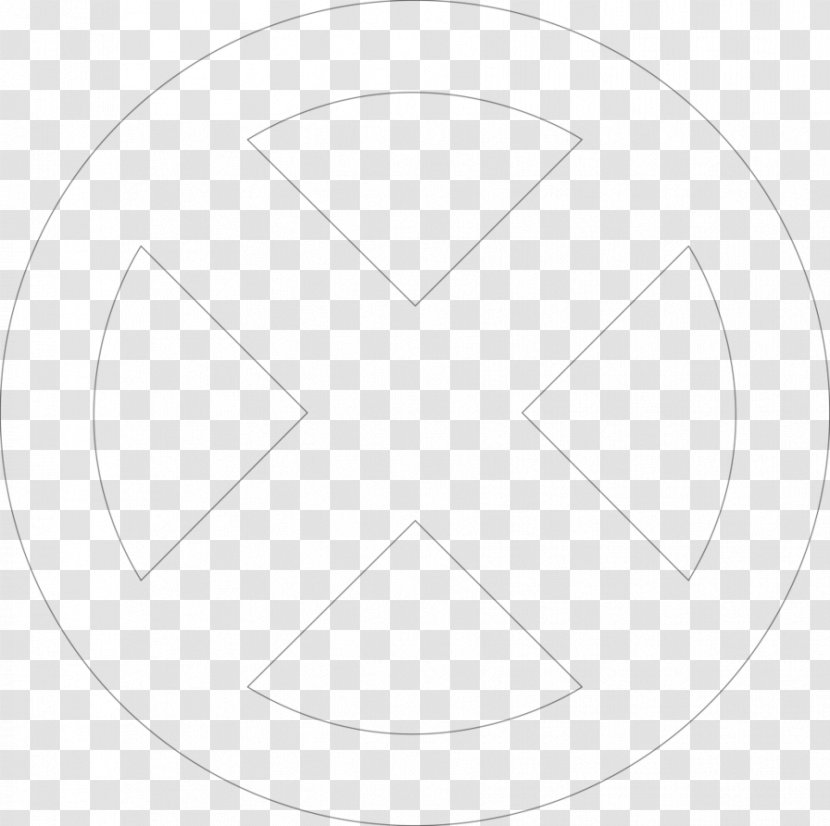 Circle Symbol White Angle - Area - X-men Transparent PNG