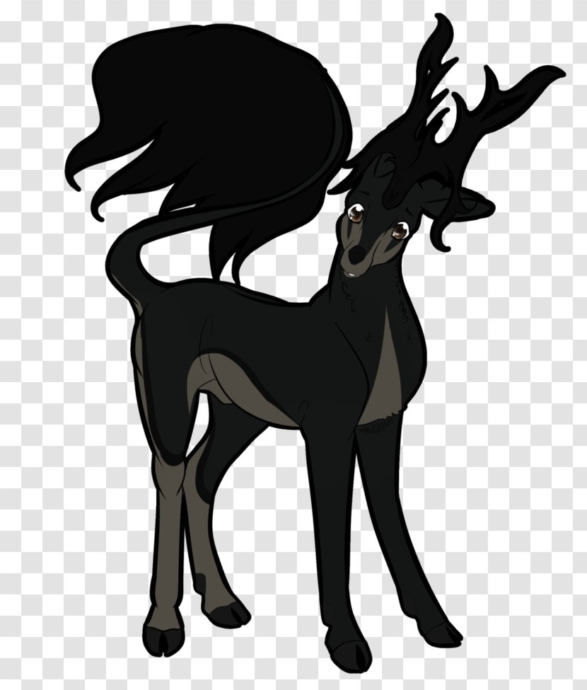 Dog Reindeer Silhouette Goat Shadow - Pack Animal Transparent PNG