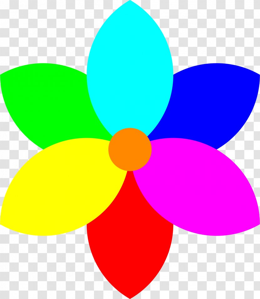 Petal Flower Football Clip Art - Rainbow Rose - Seven Color Transparent PNG
