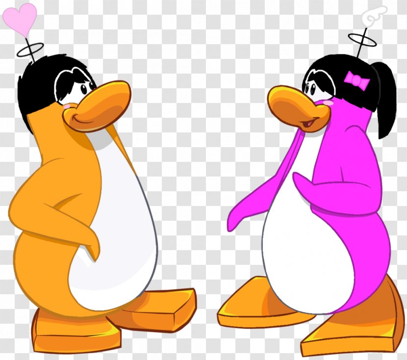 OC Penguin Digital Art DeviantArt Feather - Ducks Geese And Swans - Pink Orange Transparent PNG