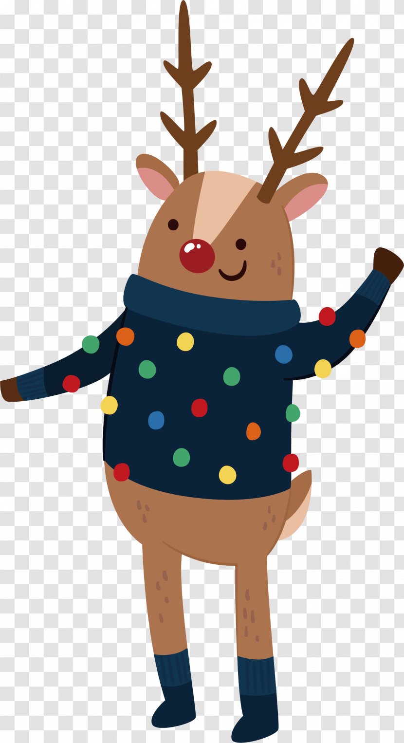 Reindeer Santa Claus Christmas - Deer - Greeting Transparent PNG