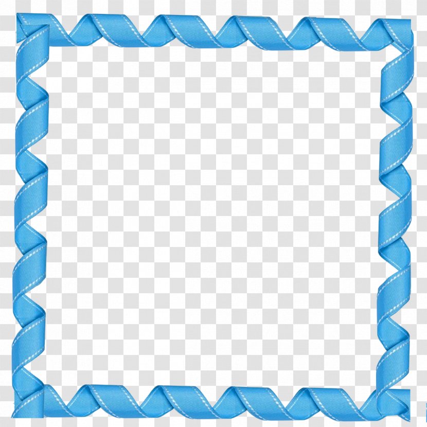 Picture Frames Blue Clip Art - Flower - Square Frame Transparent PNG