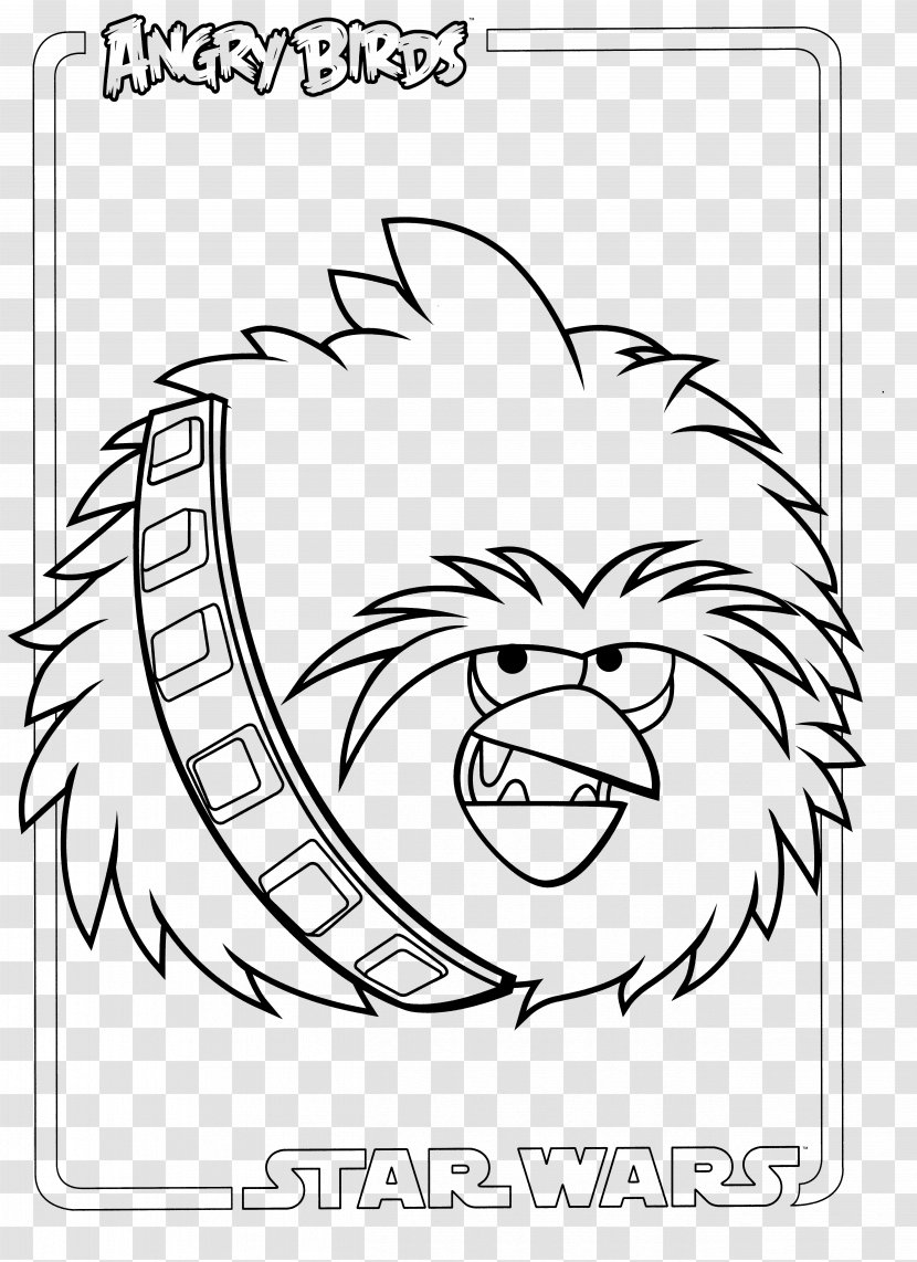 Drawing Line Art Angry Birds Star Wars Clip - Animal Transparent PNG