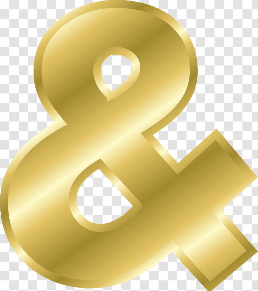 Letters & Alphabets Gold Ampersand - Material Transparent PNG