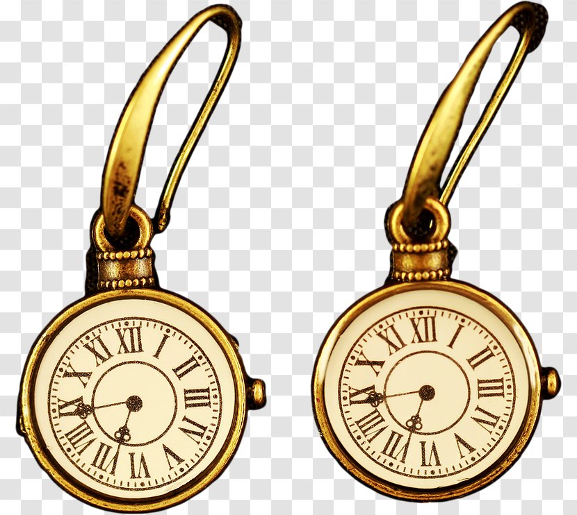 Earring Vintage Clothing Clock Watch Antique - Urban Women Transparent PNG