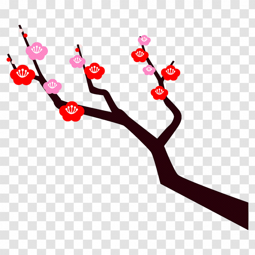 Plum Branch Plum Winter Flower Transparent PNG