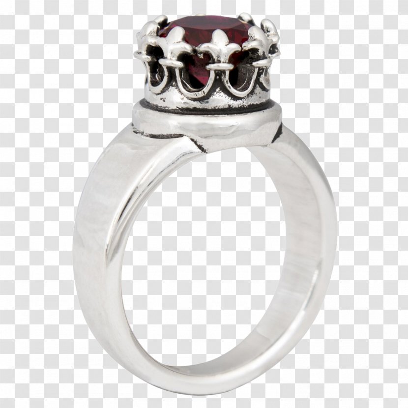 Ruby Ring Size Body Jewellery - Silver Transparent PNG