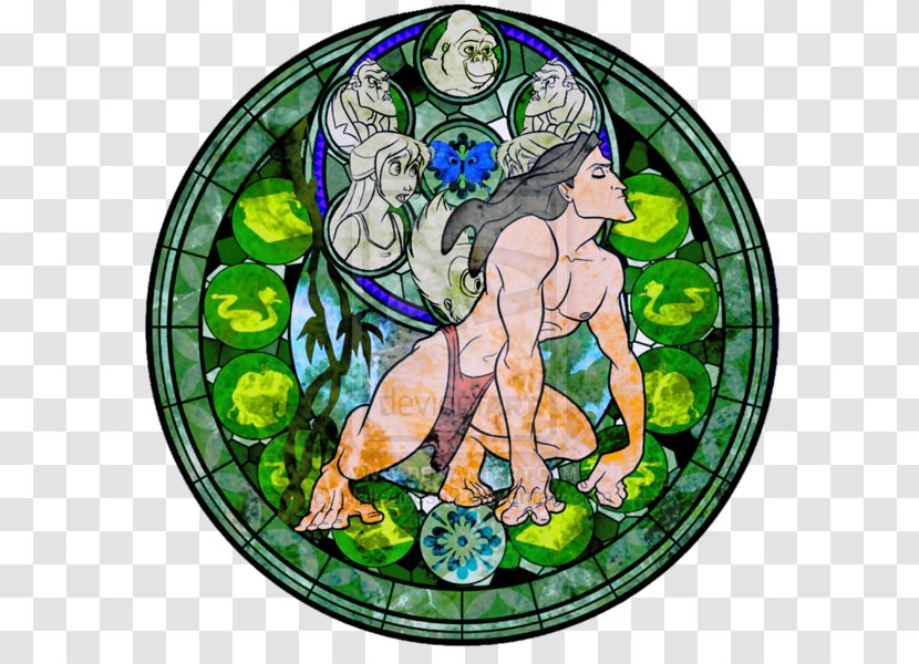 Stained Glass Ariel Belle Kingdom Hearts The Walt Disney Company - Fictional Character Transparent PNG