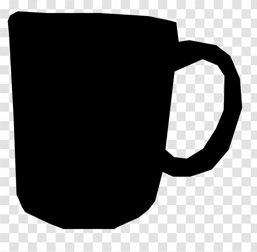Coffee Cup Mug - Black And White Transparent PNG