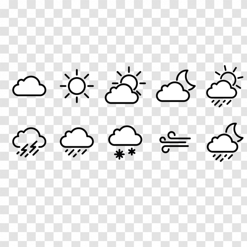 Weather Forecasting Rain Vector Graphics - White - Byebye Icon Transparent PNG
