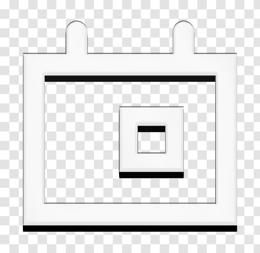 Calendar Icon Date Day - Rectangle - Blackandwhite Logo Transparent PNG