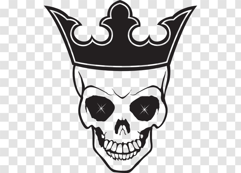 Crown Skull Drawing Clip Art - Skeleton - Tribal Transparent PNG