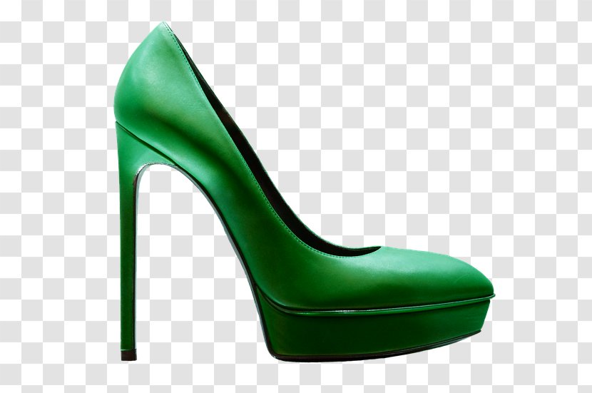 High-heeled Shoe Court Stiletto Heel Footwear - Green - High Heels Transparent PNG