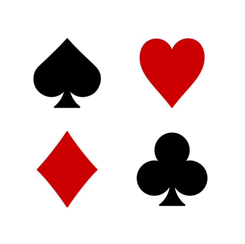Playing Card Suit Set Euchre Clip Art - Flower - Heart Cards Transparent PNG