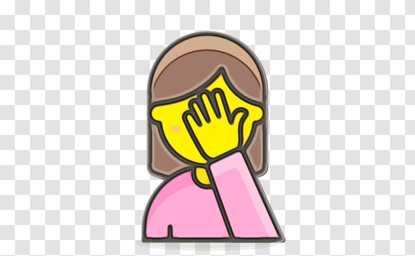 Emoji Facepalm - Yellow Woman Transparent PNG