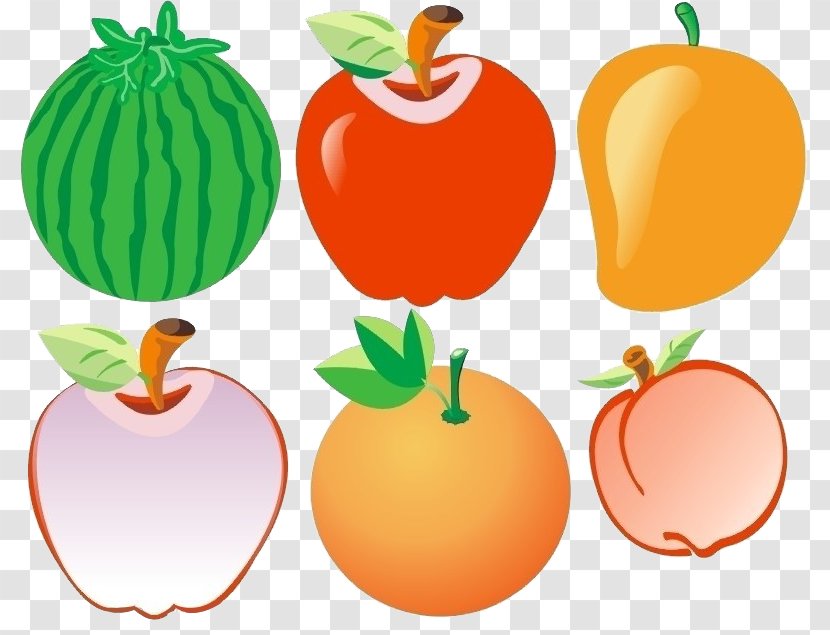 Auglis Cartoon Poster - Superfood - Watermelon Mango Apple Orange Fruit Transparent PNG