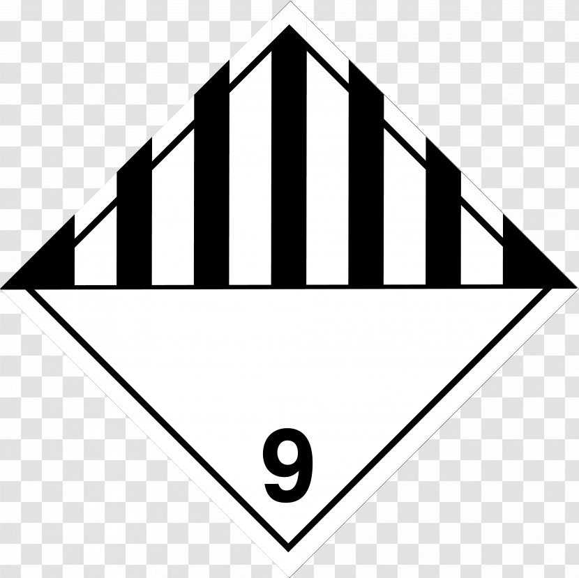 HAZMAT Class 9 Miscellaneous Dangerous Goods Label Transport UN Number - Un - Rombo Transparent PNG