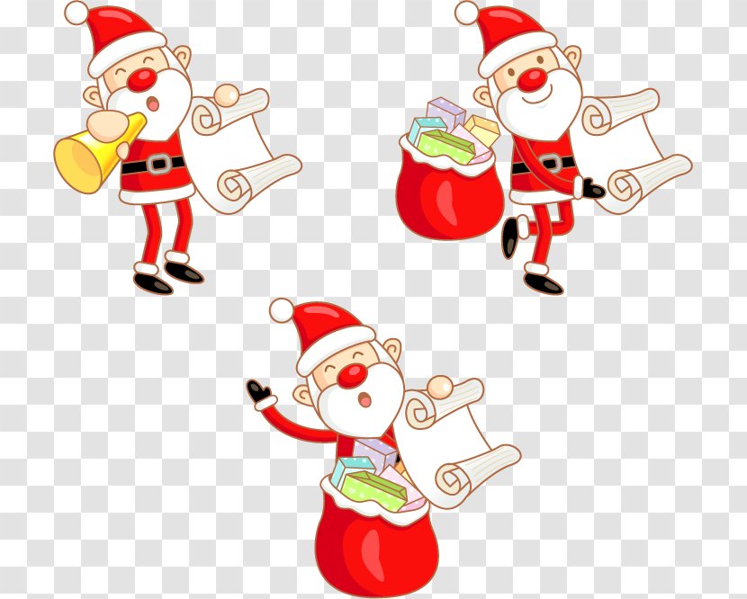 Santa Claus Cartoon Graphic Design Christmas - Vector Transparent PNG