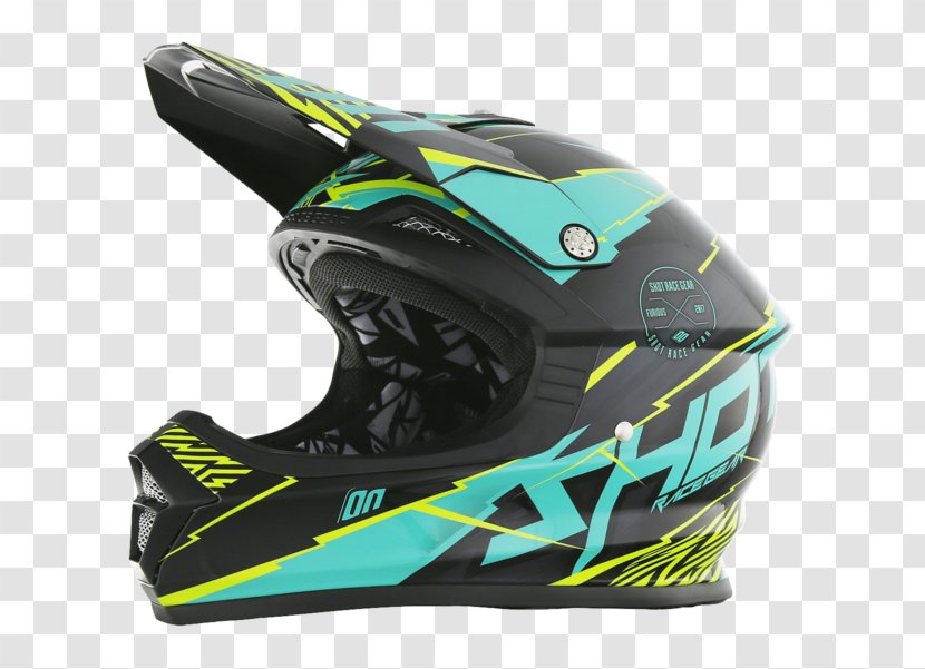 Motorcycle Helmets Motocross Enduro - Personal Protective Equipment - Mint Lime Transparent PNG
