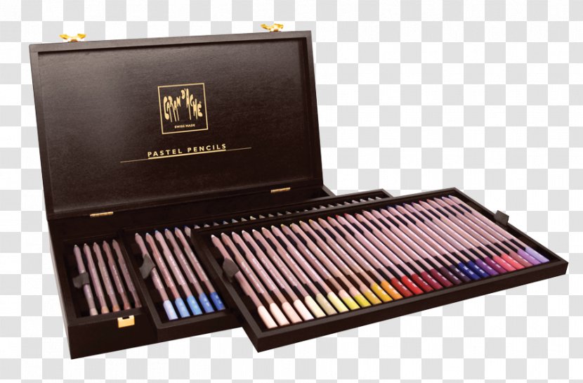 Caran D'Ache Colored Pencil Wooden Box Pastel Transparent PNG