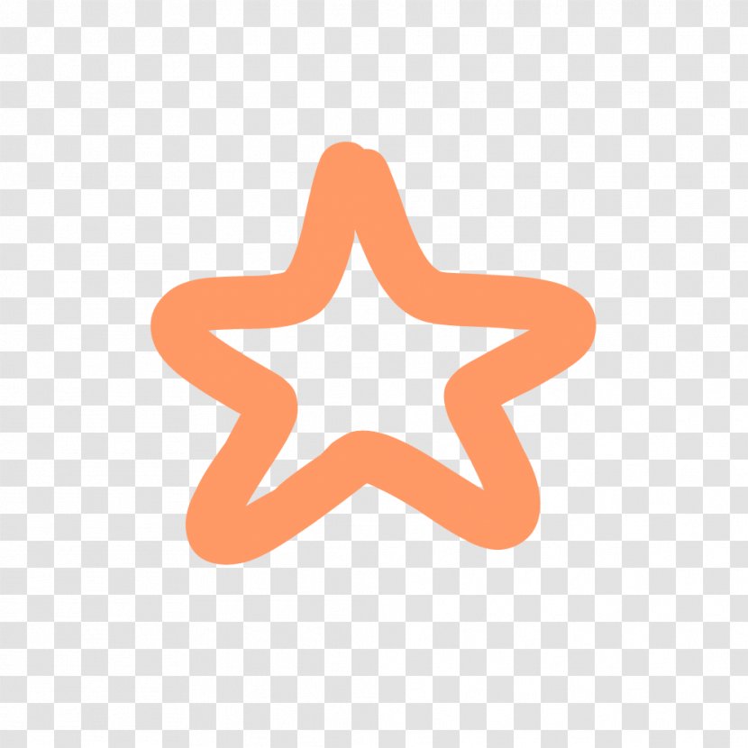Star Logo. - Finger - Orange Transparent PNG