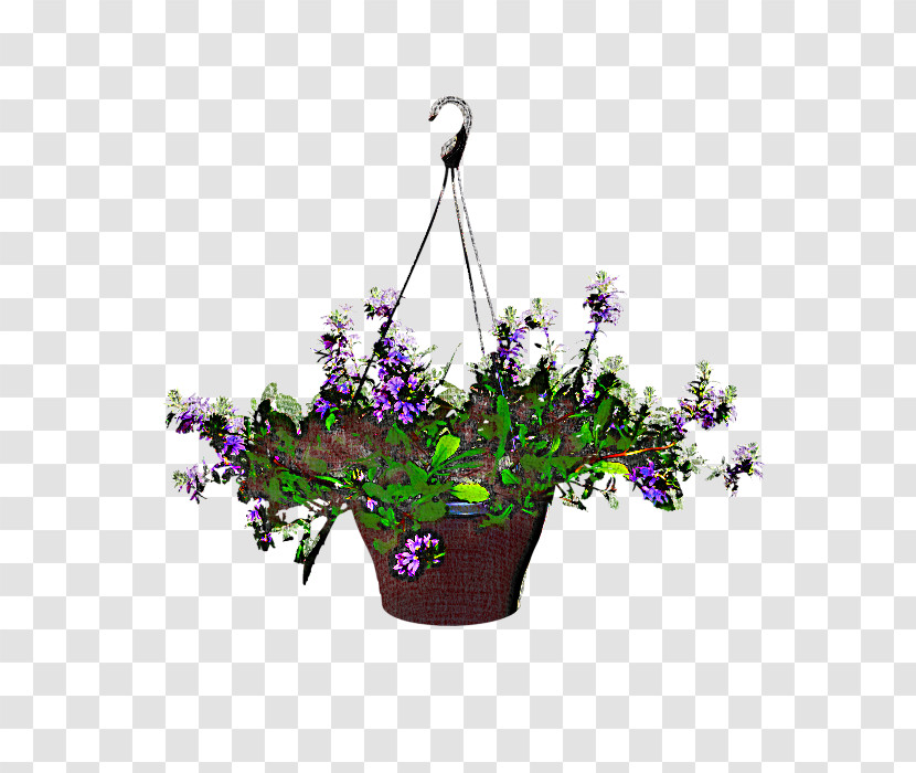 Cut Flowers Flowerpot Purple Flower Transparent PNG