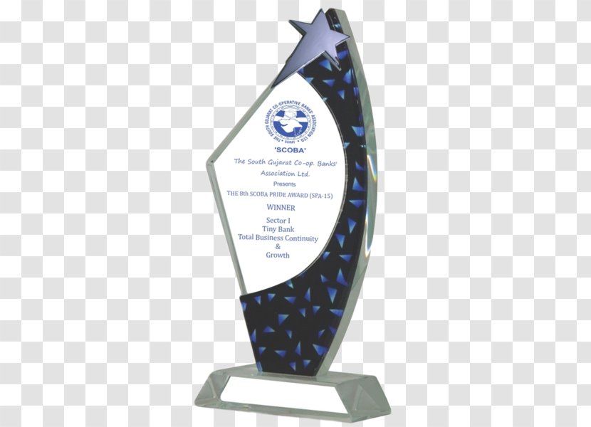 Acrylic Trophy Award Glass Cobalt Blue Transparent PNG