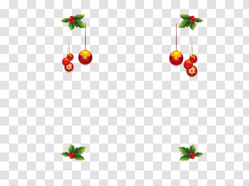 Christmas Tree Clip Art - Red - Bell Transparent PNG