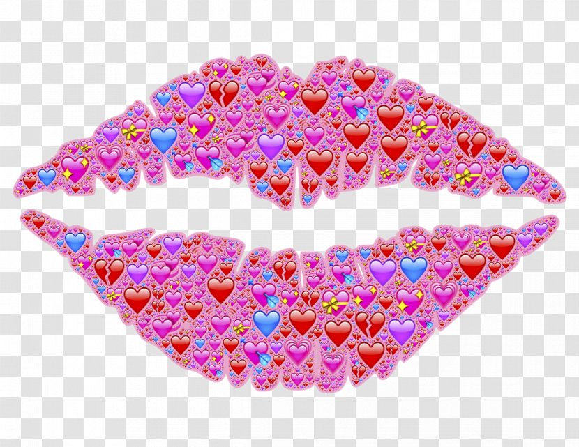 Lip Kiss Clip Art - Nose - Heart-shaped Lips Transparent PNG