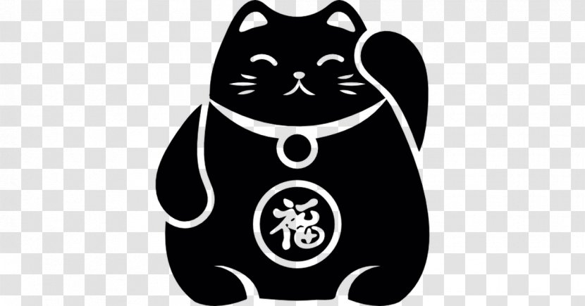 Cat Maneki-neko Luck Neko Atsume Black Transparent PNG