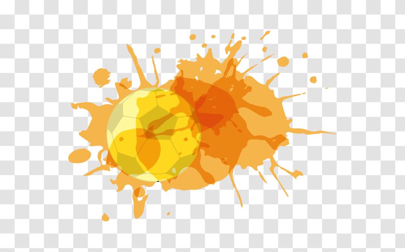 Watercolor Painting Football - Drawing Vector Transparent PNG