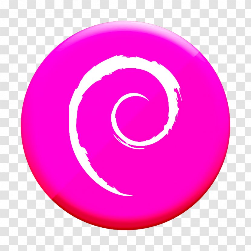 Debian Icon - Magenta - Logo Symbol Transparent PNG