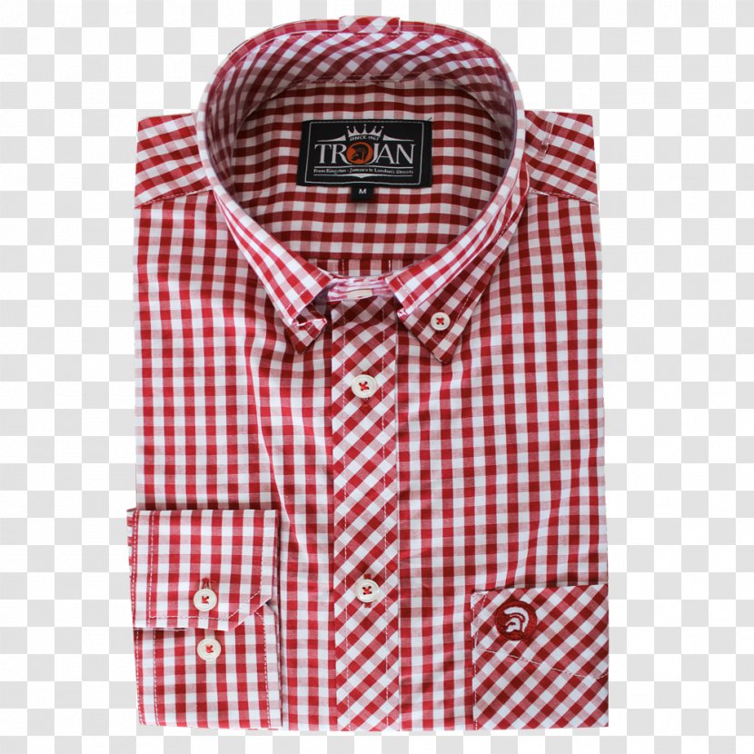 Dress Shirt Clothing Warsaw Collar - Gingham Checks Transparent PNG