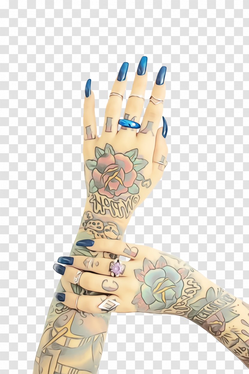 Finger Hand Model Mehndi Tattoo - Paint - Gesture Thumb Transparent PNG
